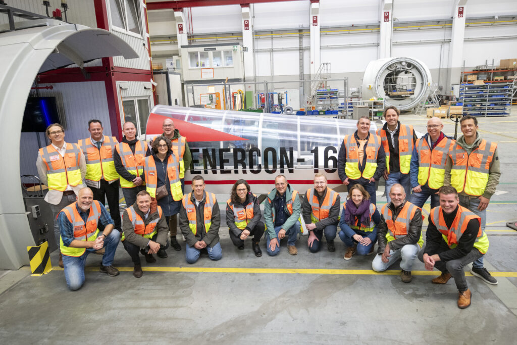 Team Zeeuwind op bezoek bij windturbinebouwer Enercon in november vorig jaar.